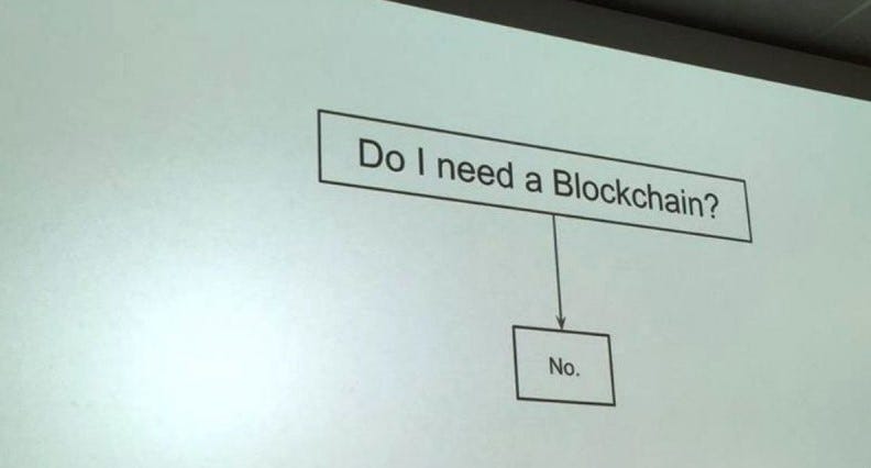 Do you need a blockchain?